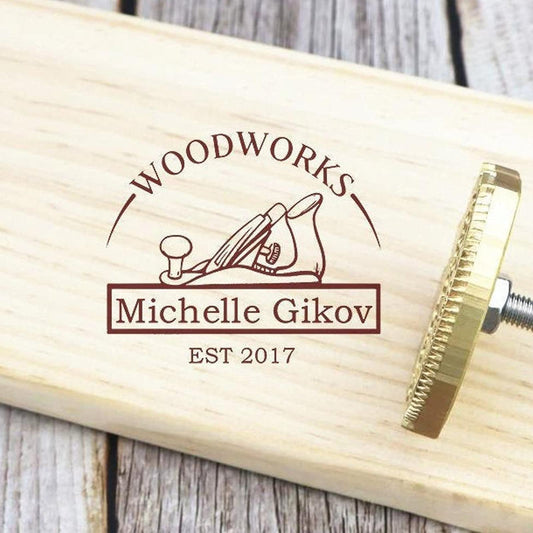 Custom Branding Iron for Wood and Leather - Handcrafted Metal Stamp by Arokimi (2"x2") - WoodArtSupply