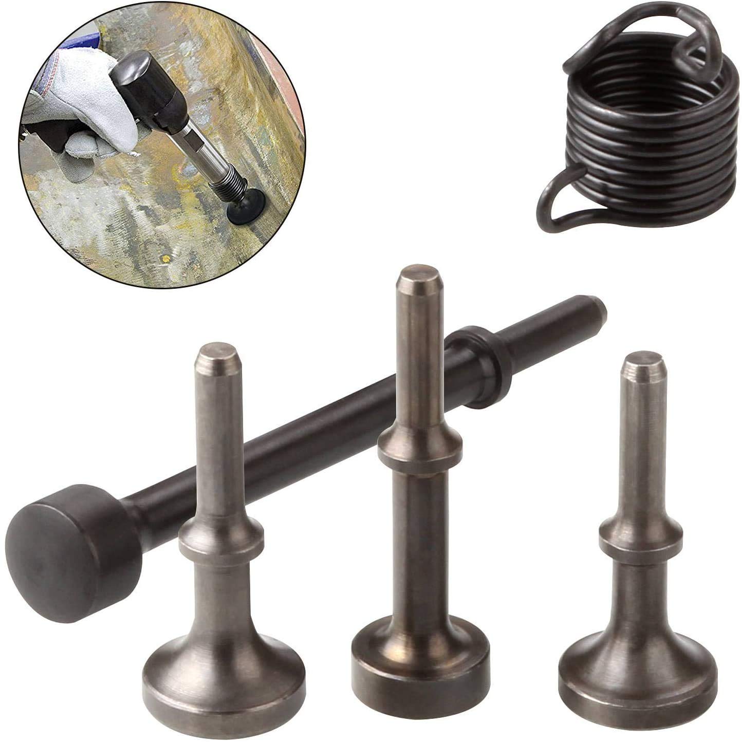 5 Pcs Air Hammer Bits Set, 0.401 Shank Smoothing Pneumatic Air Hammer Pneumatic Chisel Bits Tools Kit, Extended Length Hammer Tool With Spring. Dalekay