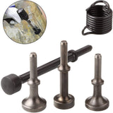 5 Pcs Air Hammer Bits Set, 0.401 Shank Smoothing Pneumatic Air Hammer Pneumatic Chisel Bits Tools Kit, Extended Length Hammer Tool With Spring. Dalekay