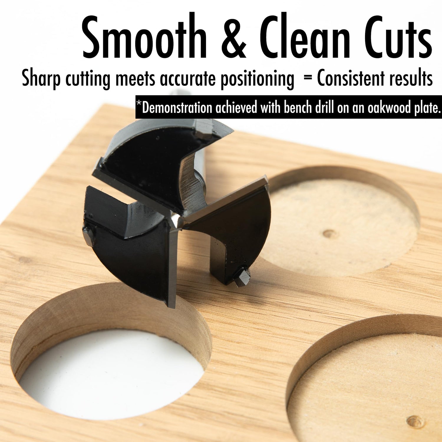 Vouyar 3 Inch Forstner Drill Bit, Triple-Flute Carbide Tipped Forstner Bit for Hard Wood, Soft Wood, Veneered Plywood, Plastic, Drilling Hole Saw Vouyar