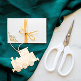 Blank Wood Crafts 20 Pcs Christmas Ornaments Train Shape Unfinished Wood Crafts Wood Slices for Home Christmas Decor Wood Centerpiece SEWACC