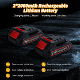 DocSmart Mini Chainsaw, 8 inch & 6 inch Electric Chainsaw Cordless, Upgraded Brushless Chainsaw with Auto Oiler, 2PCS 21V 2000mAh Batteries, Handheld DocSmart