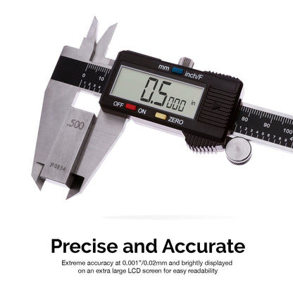 NEIKO 01407A Electronic Digital Caliper | 0-6 Inches | Stainless Steel Construction with Large LCD Screen | Quick Change Button for - WoodArtSupply