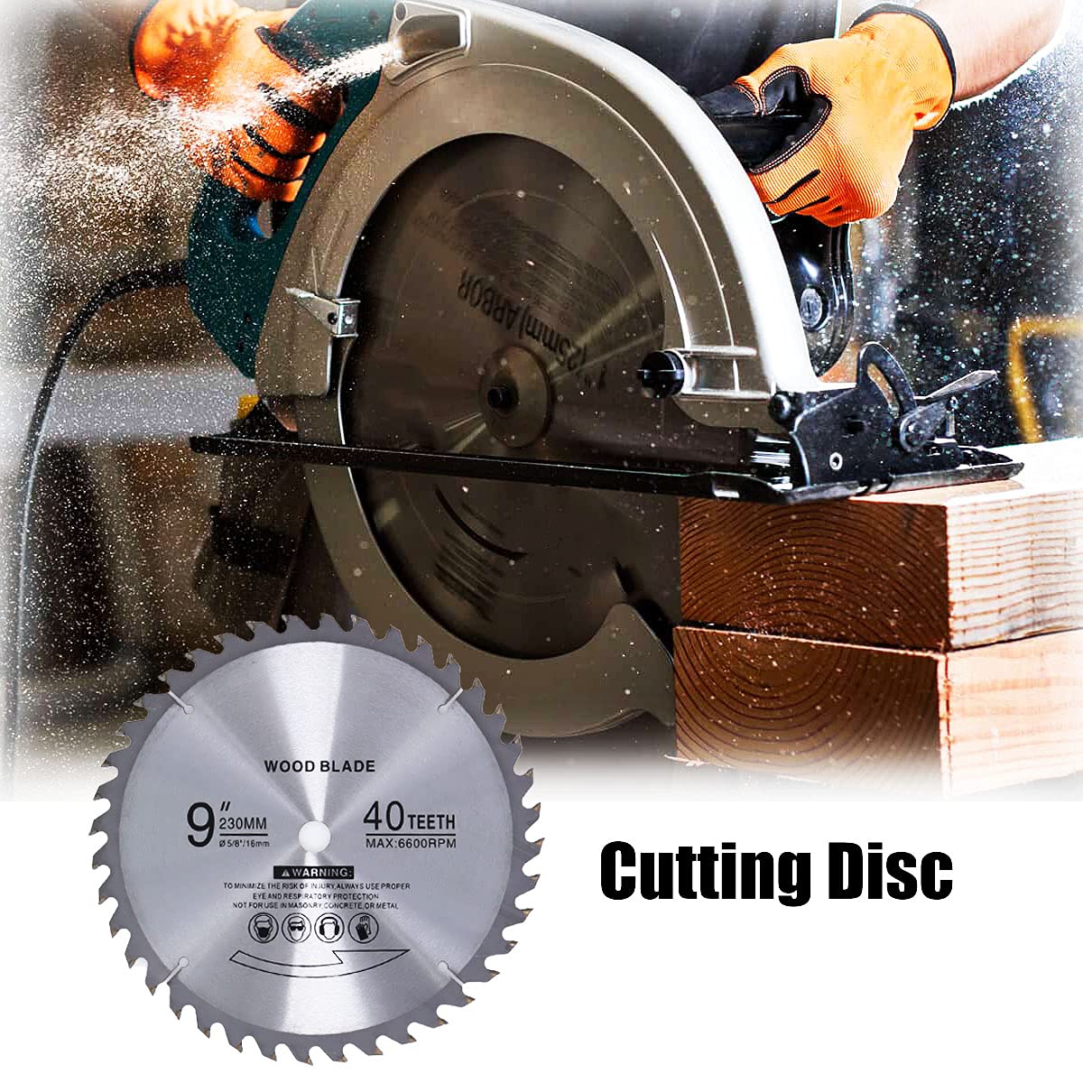 Table Saw Blade 𝑼𝒑𝒈𝒓𝒂𝒅𝒆 9 inch 5/8 Arbor 40T Universal Fit Common Steel Blade for Wooden (2 Pack) 9" Circular Saw Blade Wadoy