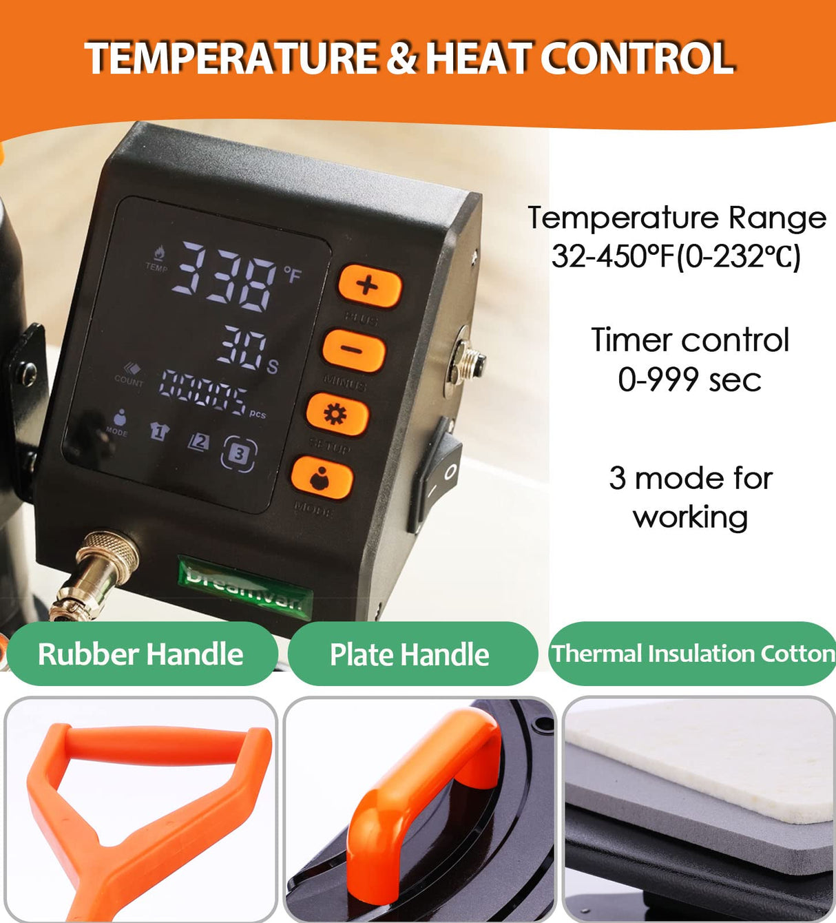 15"x12" Heat Press Machine for T Shirts Fast Heat-up, Pro 8 in 1 Heat Transfer Machine Tshirt Printing Machine for Tshirts Mug Cap Plate,Digital Wesoky