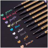 Dyvicl Metallic Marker Pens - Set of 9 Medium Point Metallic Markers Dyvicl