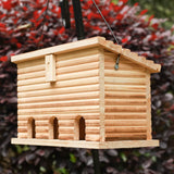 STARSWR Bird Houses for Outside,Outdoor Bird House Room for 3 Bird Families 3 Hole Bluebird Finch Cardinals Hanging Birdhouse STARSWR