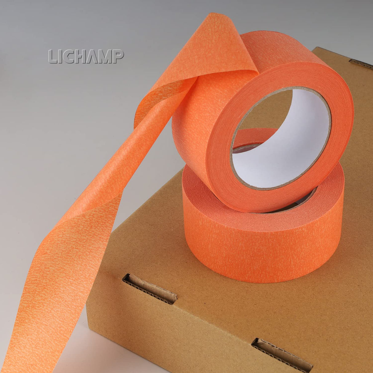 Lichamp Wide Orange Painters Tape 2 inch, 1pc Medium Adhesive Orange Masking Tape, 1.95 inches x 55 Yards Lichamp