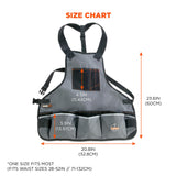 Ergodyne Arsenal 5700 Torso Length Work Tool Apron, 16-Pockets, Gray Ergodyne