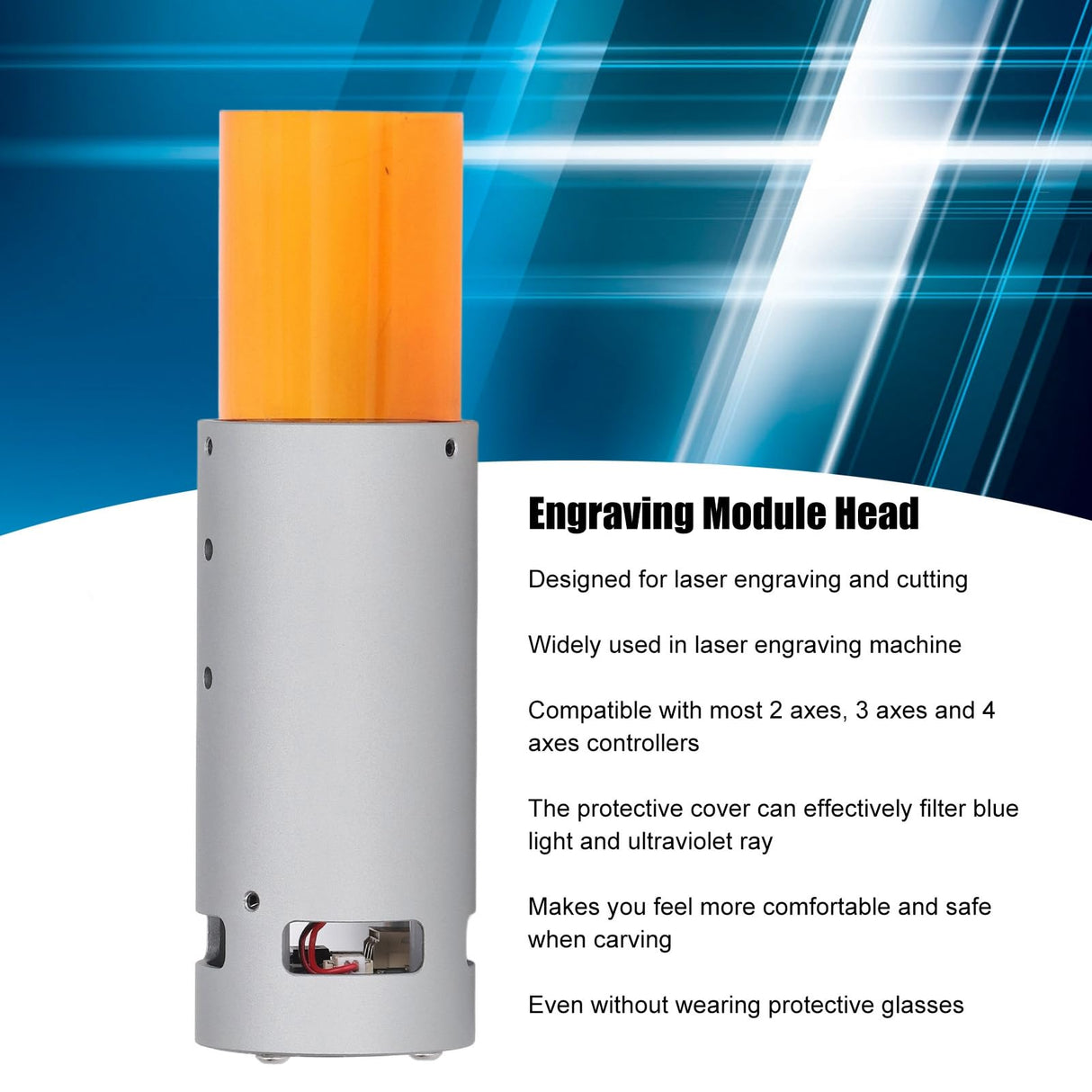 Aluminum Alloy Laser Engraving Module for 3018 Pro CNC Engraver Easy to Install Wide Application Compatible with Most Brands (40W Input 5.5W Output) Hyuduo