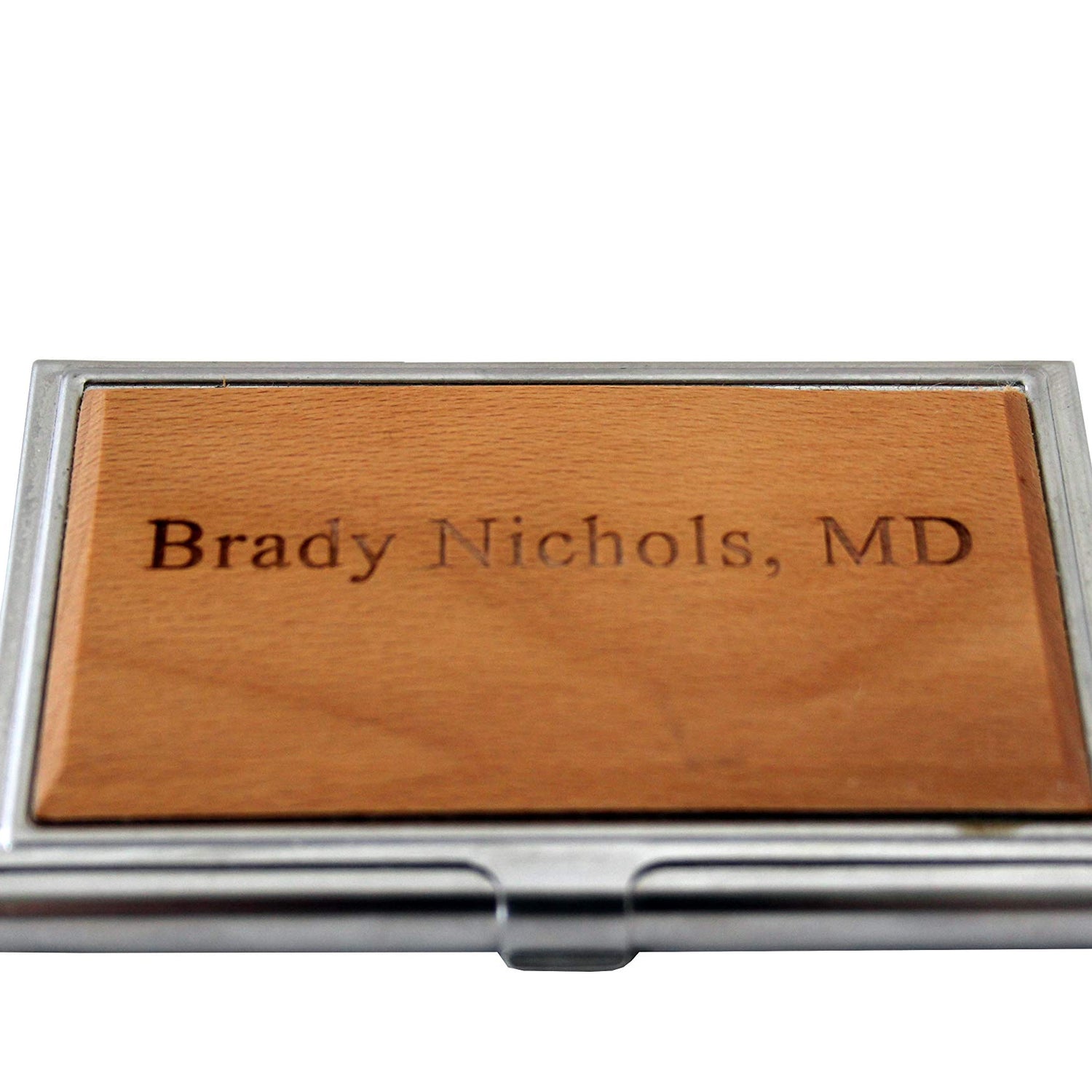 Personalized Wood Business Card Holder Customized Gift for Men Engraved Business Card Case The Personal Exchange