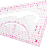 BUDDE Sew French Curve Metric Ruler - 4 Style Fashion Clear Metric Sewing Ruler Set, French Curve Pattern Ruler Kit for Beginners Tailors Designers BUDDE