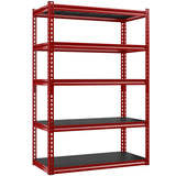 REIBII 72" Garage Shelving Heavy Duty Metal Shelving 1700 LBS Capacity Adjustable 5 Tier Garage Storage Shelves Heavy Duty Shelving, Garage Shelves REIBII
