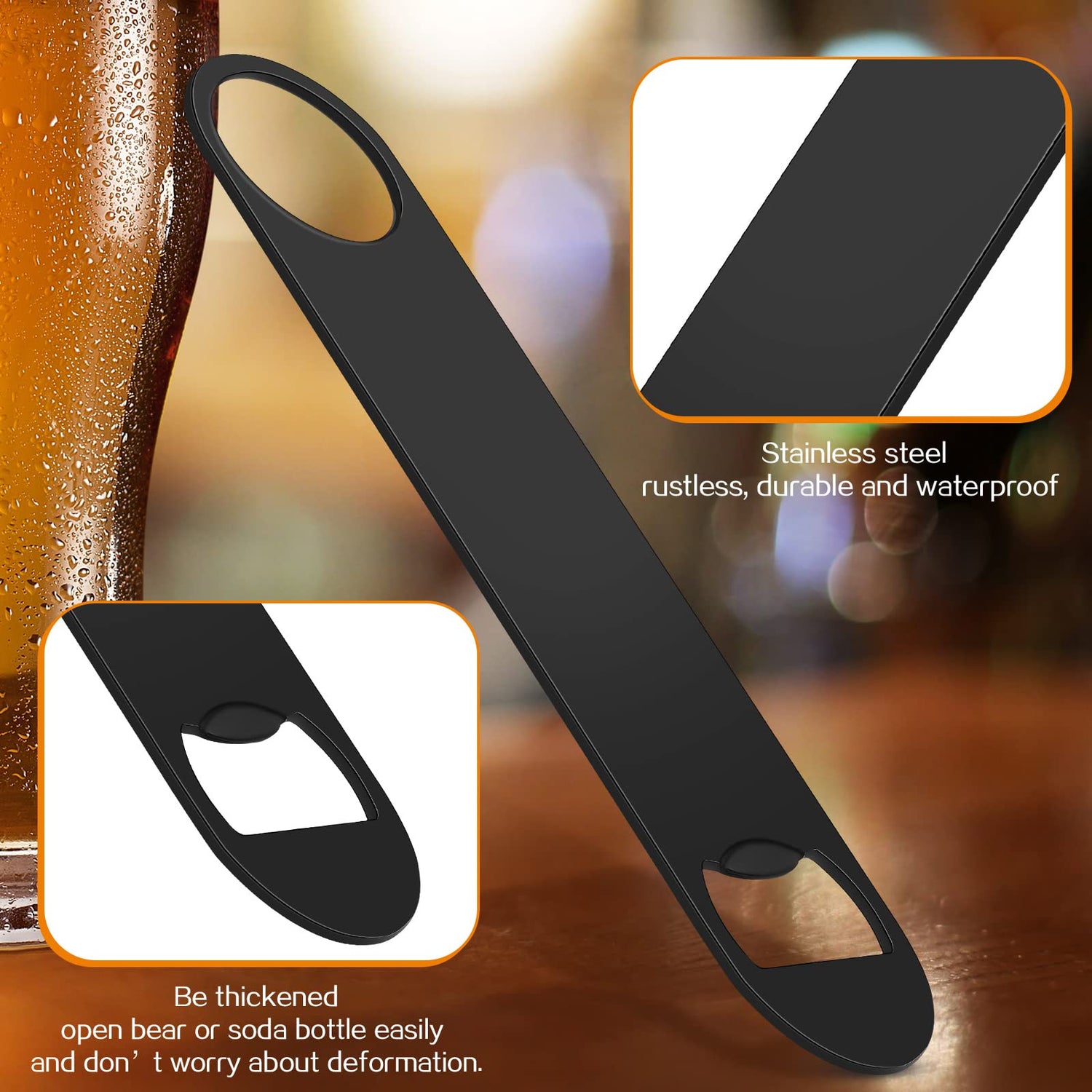 Pack of 20 Flat Bottle Opener Stainless Steel Beer Openers Sublimation Bottle Opener Blanks Heavy Duty Bar Funny Bartender Bottle Opener for Men Raiten
