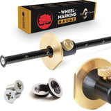 TUMEYET Wheel Marking Gauge - Woodworking Scriber Kit With 2 Replacement Cutters Wood Tools Graduated Inch & MM Scale Solid Metal Bar Scribe Tool For clarke Brothers