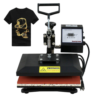 F2C Pro 12" x 10" Heat Press Machine Swing-Away Digital Heat Transfer Sublimation Printing Machine for T-Shirt Black - WoodArtSupply