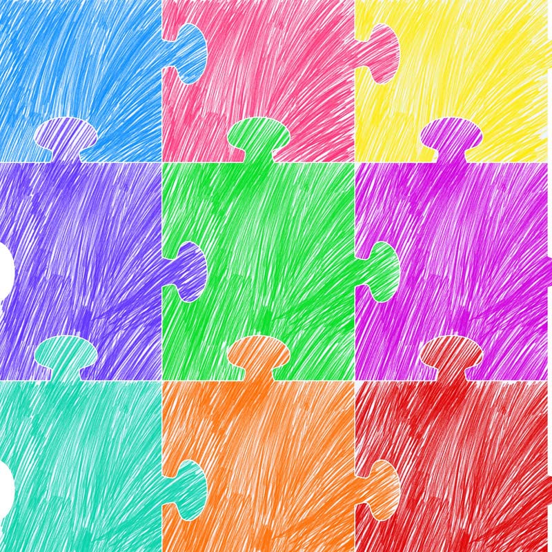 Glenmal 100 Pcs White Blank Puzzle Papers Oversize Puzzles Large White Puzzle Pieces for Adult to Draw and Write and Makes Huge Art Display Glenmal