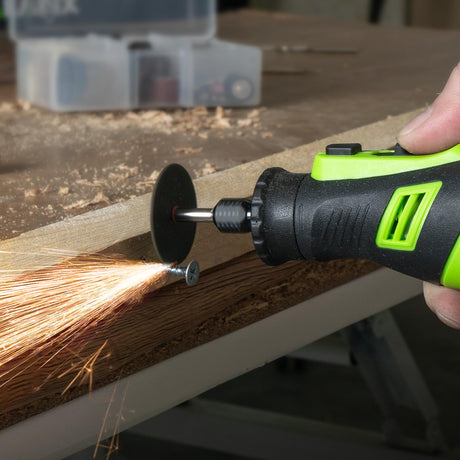 PHALANX 8V Cordless Rotary Tool Kit, 2.0 Ah Battery Rechargeable Rotary Tool with 73pcs Accessories, 5-Speed LED Light, Idea for Sanding, Carving, PHALANX