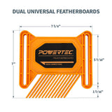 POWERTEC 71554 2-Piece Universal Featherboard Woodworking Safety Kit w/Deluxe Magnetic Push Stick for Table Saws, Router Tables, Jointers POWERTEC