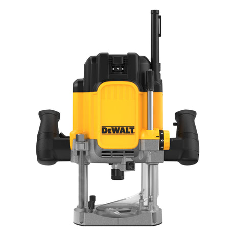 DEWALT Plunge Router 15 AMP, Includes Spindle Lock Button, 1/4” and 1/2” Collets, Built-In LED Light, Corded (DWE625) ,Yellow DEWALT