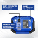 WORKPRO LED Work Light, Rechargeable Magnetic Work Lights with Stand, Portable, Waterproof, 2000LM COB Flood Light for Camping, Fishing, Car Repair, WORKPRO