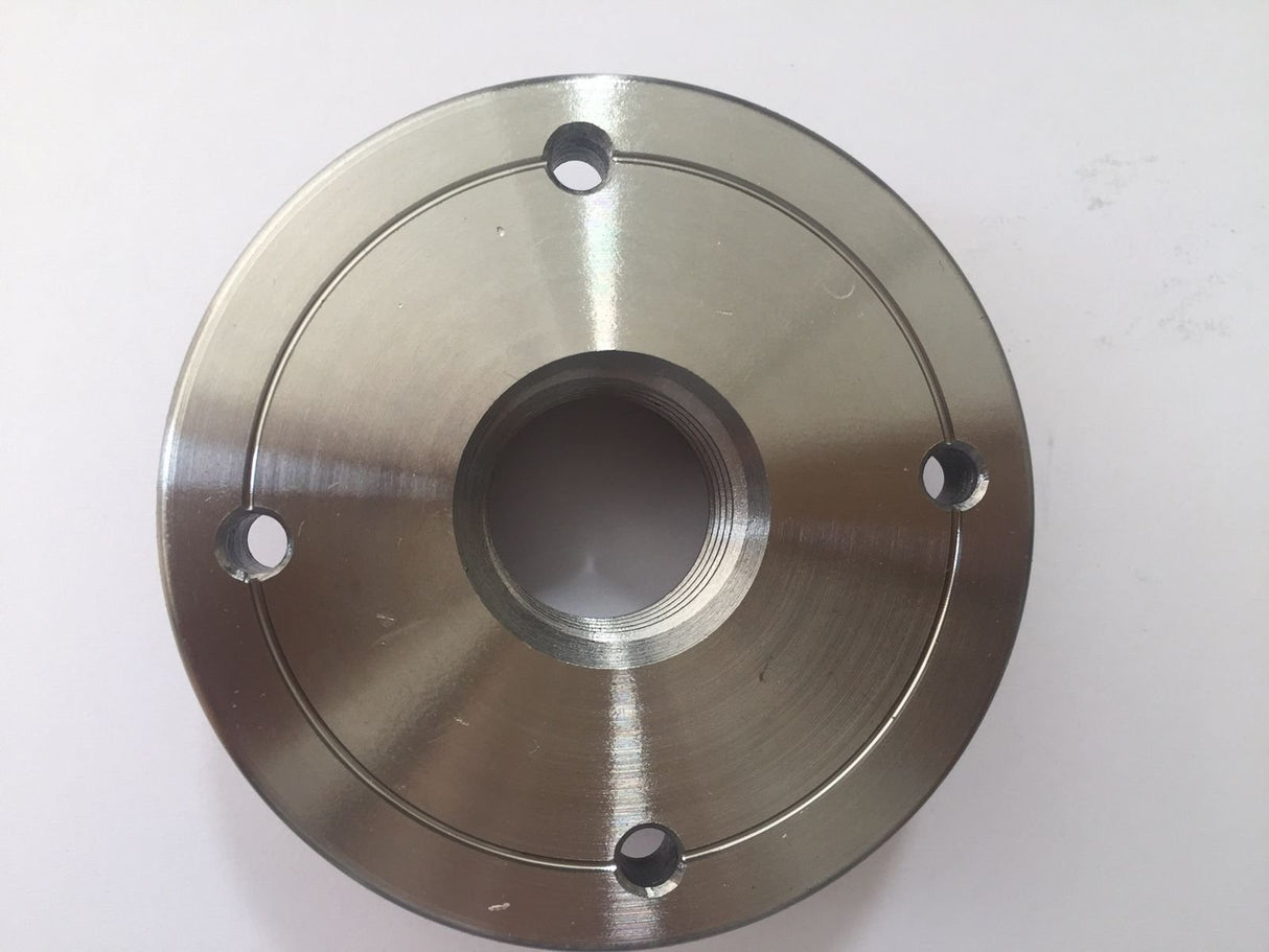 Steel Face Plate 1"-8 Threaded for Wood Lathe Turning (3") ONESTEP-TOOLS