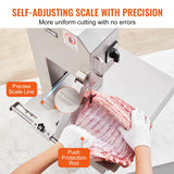 VEVOR Commercial Electric Meat Bandsaw, 2200W Stainless Steel Countertop Bone Sawing Machine, Workbeach 18.5" x 20.9", 0-7.1 Inch Cutting Thickness, VEVOR