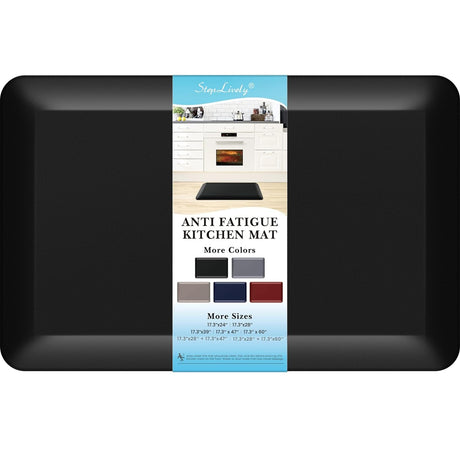 4/5 Inch Thick Kitchen Mat - Cushioned Anti Fatigue Mats for Kitchen Floor - Easy to Clean, Waterproof, Non-Slip Kitchen Rug for Sink, Office, StepLively