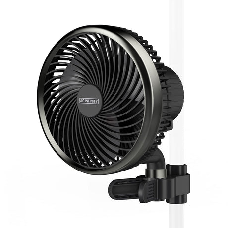 AC Infinity CLOUDRAY A6, Grow Tent Clip Fan 6” with 10-Speeds, EC-Motor, Weatherproof IP-44, Manual Swivel, Quiet Hydroponics Circulation Cooling AC Infinity