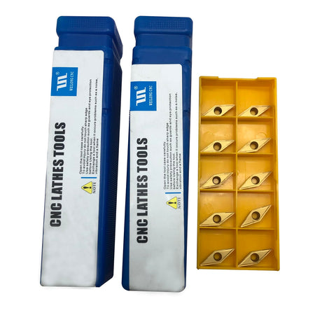 2pcs 1/2" Indexable Metal Lather Turning Tool Holder Boring Bars with VCMT110304/VCMT32.51 Carbide Turning Inserts,VCMT Insert Mutilayer Coated CNC Hunricho