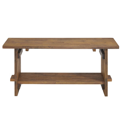 Alaterre Furniture Bethel Acacia Wood 40" W Bench, Natural Aged Brown