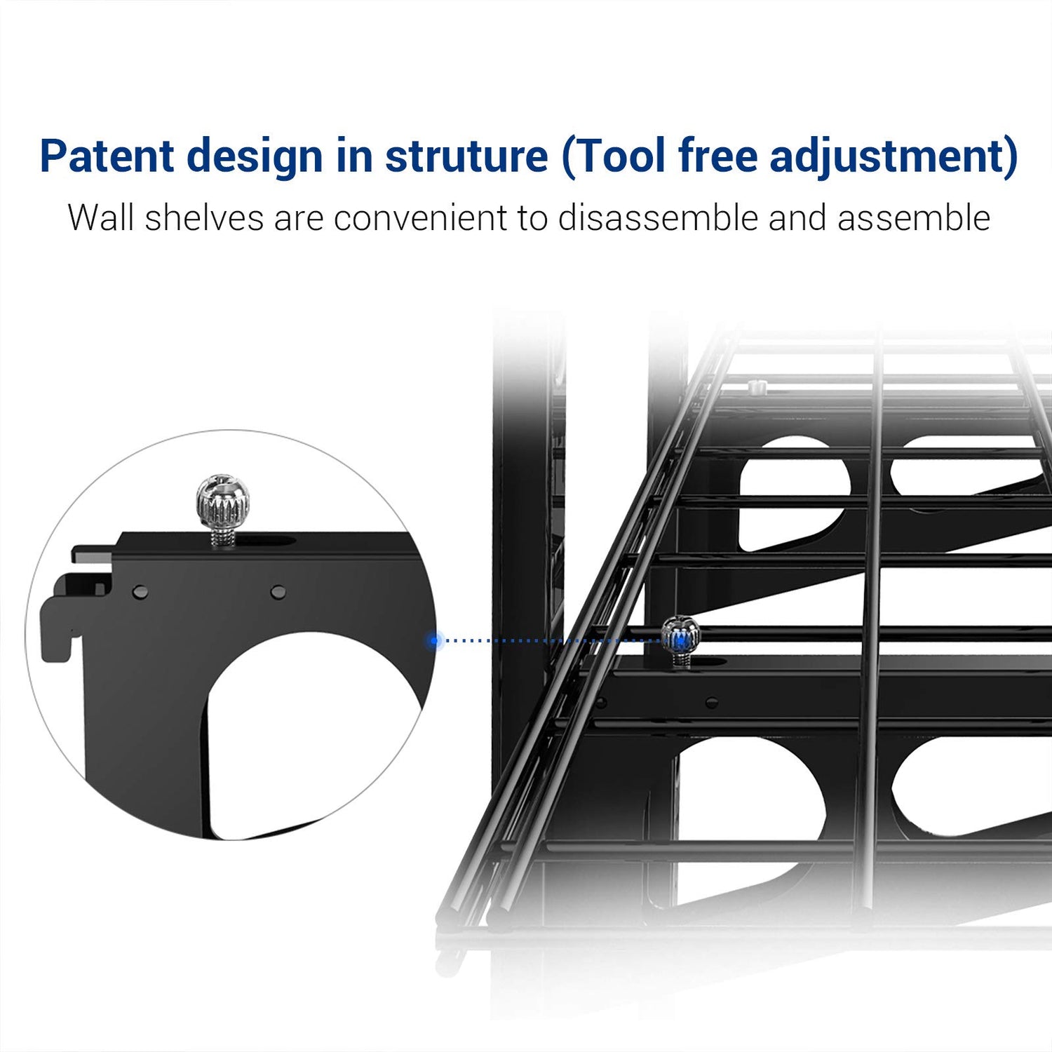 Fleximounts 3-Tier 1x4ft Garage Storage Wall Shelving 12-inch-by-48-inch per Shelf Height Adjustable Floating Shelves (Black) Fleximounts