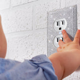 2 Pieces Sparkly Light Switch Cover Bling Outlets Cover Bling Light Switch Cover Diamond Outlet Cover Rhinestones Wall Plate Cover Crystal Shiny Wall TOODOO