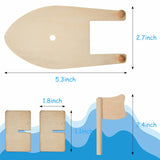 DIY Wooden Boat Kits Wooden Sailboat Blank Craft Rubber Band Paddle Boat Paint and Decorate Summer Wooden Boat Model for Kids Handmade DIY School BBTO
