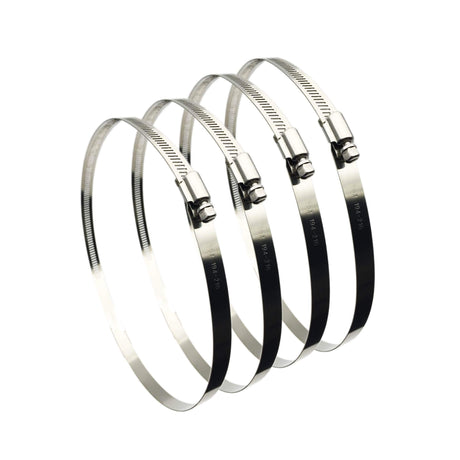 EesTeck 4Pcs 8" Adjustable 304 Stainless Steel Duct Clamps Hose Clamp Pipe Clamp Air Ducting Clamp worm drive hose clamps EesTeck