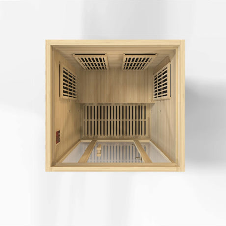 BOTARO Maxxus Saunas MX-J206-01 Seattle Carbon Far Infrared Sauna for 2 Persons, Hemlock Wood BOTARO