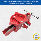 Yost Vises ADI-5 Heavy Duty Vise | 130,000 PSI Tensile Strength Austempered Ductile Iron Bench Vise | 5.5 Inch Jaw Width with a 360 Degrees Yost Vises