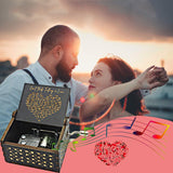 Can't Help Falling in Love Wood Music Box, Antique Engraved Musical Boxes Case for Love One Wooden Music Box - Gifts for Lover, Boyfriend, WoodArtSupply