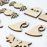 20 Halloween Unfinished Wood Laser Cut Earring Earrings Jewelry Crafts Blanks Owl,Ghost,Moon,Cat,Spider,Spiderweb,Pumpkin,Bat,Witch Hat,Tombstone Texan Wood Crafts