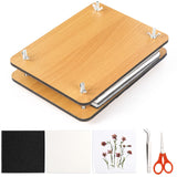 Noamus Flower Press Kit, 7" x 9.5" 6-Layer Wooden Leaves Pressing Kit for Adult, Solid Wood Book Pressed Plant Preservation Kit, DIY Arts Dried Noamus