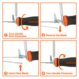 JORGENSEN Pro Coping Saw, Coping Frame and Extra 2pcs 6-1/2 Inch Replacement Blades Set for Woodworking, Plastic, Rubber, and Soft Metal Cutting Jorgensen