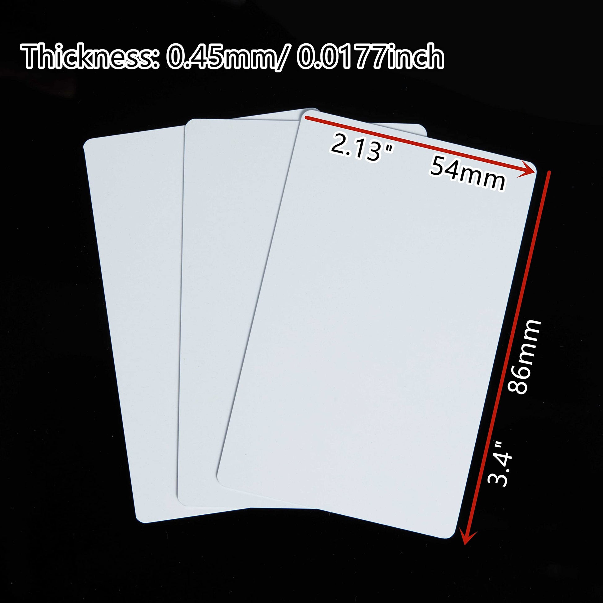 B-SUPER Sublimation Metal Business Cards Aluminum 0.45mm Thick 50PCS, Sublimation Blanks Business Cards White Blanks Name Card for Color Print/UV - WoodArtSupply