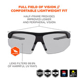 Ergodyne - 59083 Skullerz SKOLL Anti Fog Safety Glasses-Matte Black Frame, Anti-Fog Indoor/Outdoor Lens In/Outdoor Lens Ergodyne