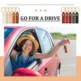 Wavyknot 100 Pcs Leather Key Fobs Kit Blanks DIY Laser Engraving Keychain for Leather Keychain Making Supplies (Multicolor,3.7 x 0.7 Inches) Wavyknot