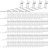 Tandefio 100 Pcs Slatwall Hooks 6 Inch Panel Display Hooks Metal Slat Wall Hanging Hooks Pegboard Heavy Duty Slat Board Hooks for Garage Retail Shop Tandefio
