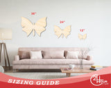 Unfinished Wood Butterfly Silhouette - Animal Craft - up to 36" DIY 10" / 3/4" 24 Hour Crafts