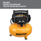 BOSTITCH Air Compressor Kit, Oil-Free, 6 Gallon, 150 PSI (BTFP02012-WPK) BOSTITCH