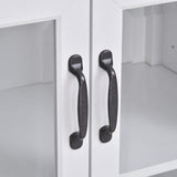 Elegant HOMCOM 71" Natural Wood Bookcase with Adjustable Shelves and Glass Doors HOMCOM