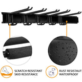 TORACK Garage Storage Organizer Systems, Wall Mount Overhead Shelving, 48 inch Heavy Duty Steel Tool Racks, 6-Pack 12'' Double Hooks, 48 inch by 7 TORACK