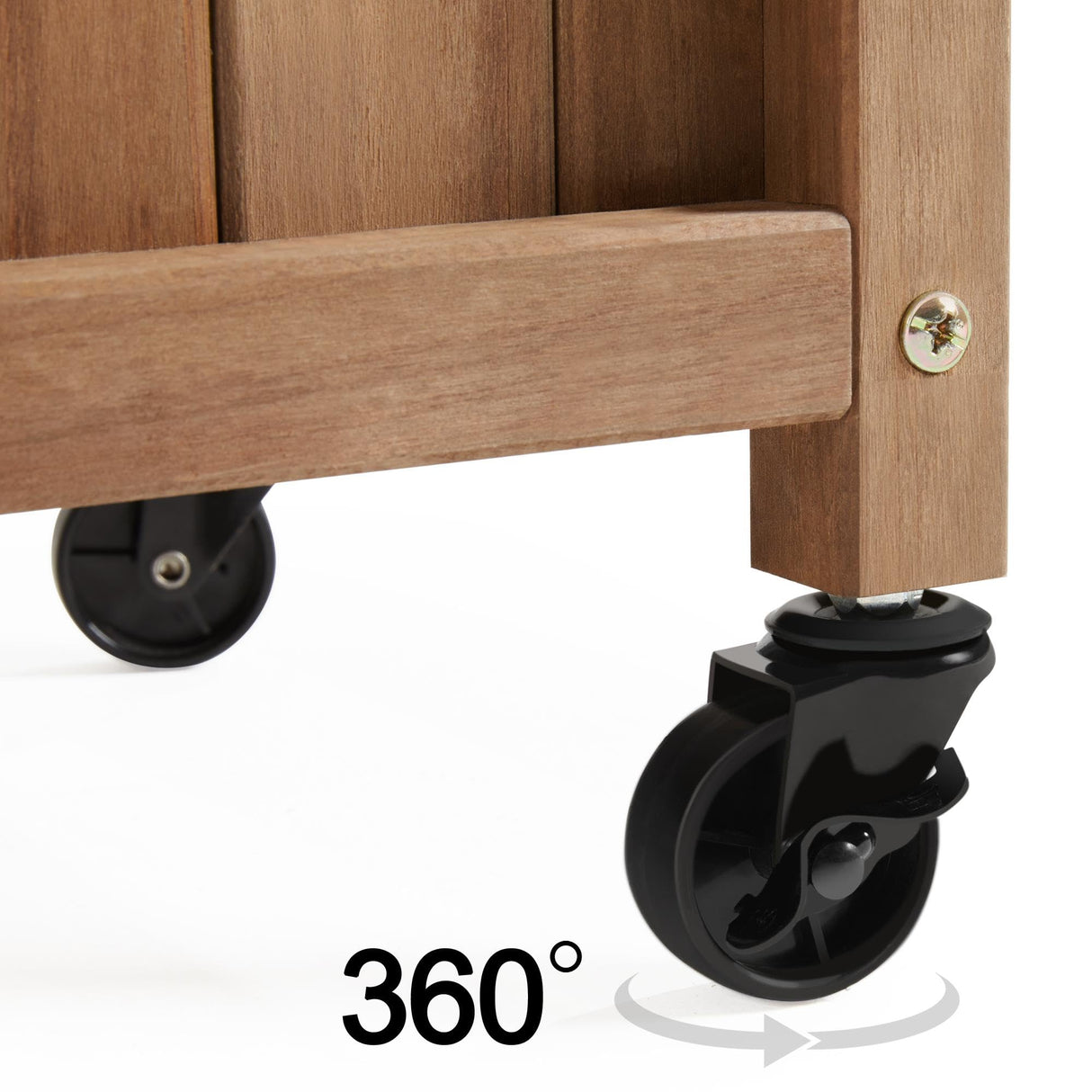 Yaheetech 50" H Raised Garden Bed with Trellis & Wheels Standing Vertical Horticulture Planter Box for Vine Climbing Plants, Flowers, Herbs Brown Yaheetech